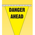 60' String Stock Safety Slogan Pennants - Danger Ahead